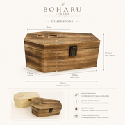 The Haven wooden pet memorial urn shown from another angle