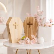 Haven handcrafted wooden pet memorial urn for cherished companion memories