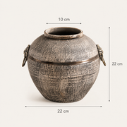 Front view of The Stone Circle Vase for quiet remembrance