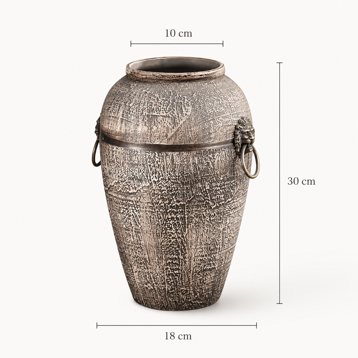 Side view of the timeless ceramic memorial vase