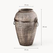 Side view of the timeless ceramic memorial vase