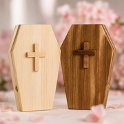 Natural wood grain detail on The Haven Memory Urn