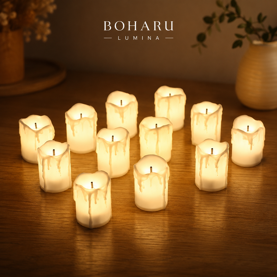 Soft Glow LED candle set for a peaceful pet remembrance space