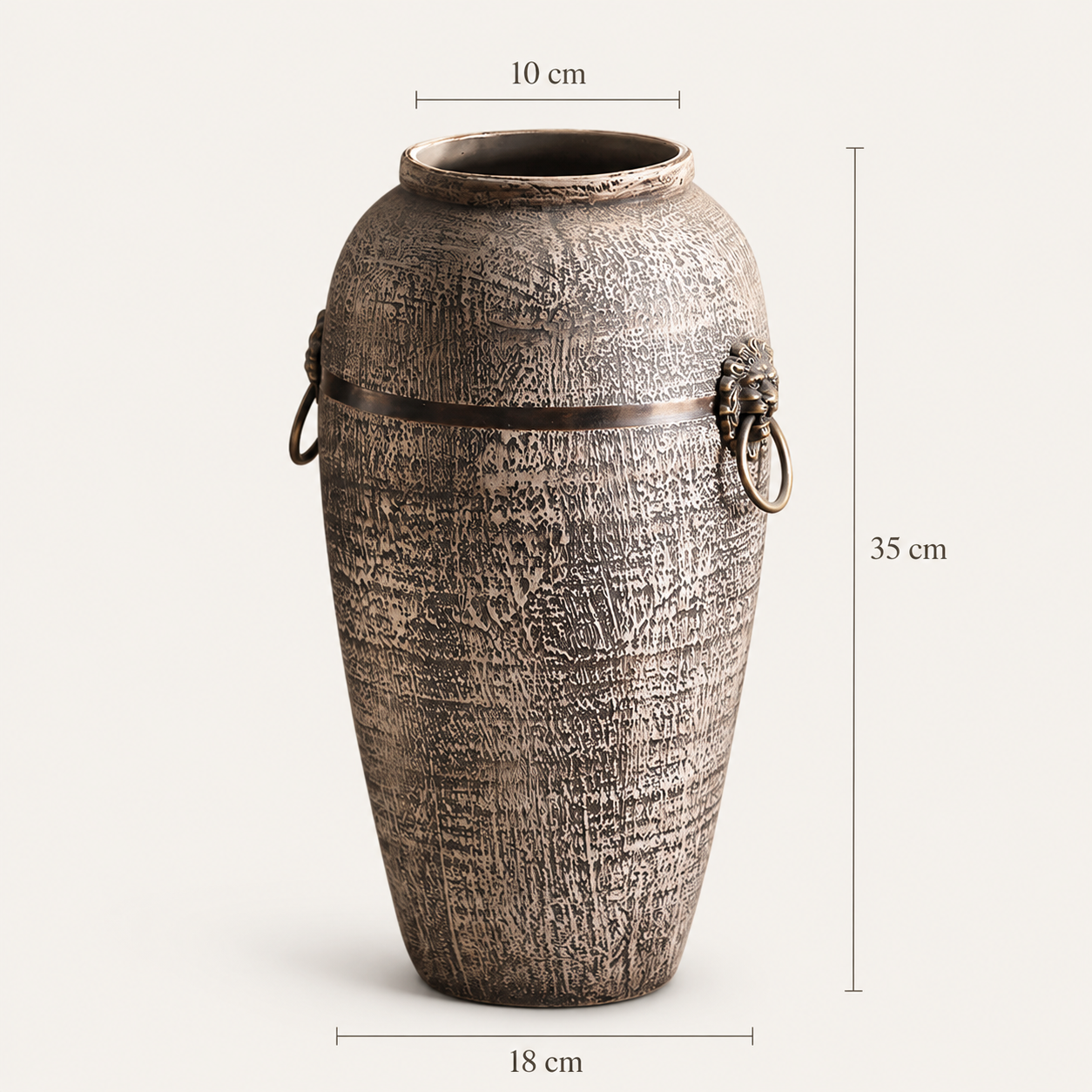 Textured ceramic finish of The Stone Circle Vase