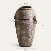 Textured ceramic finish of The Stone Circle Vase