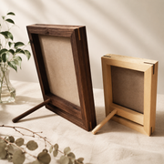 Alternate view of the timeless wooden memorial frame
