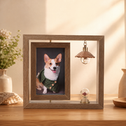 Alternate view of the double-sided wooden memorial frame