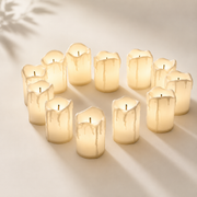 Full set of warm LED candles for companion remembrance
