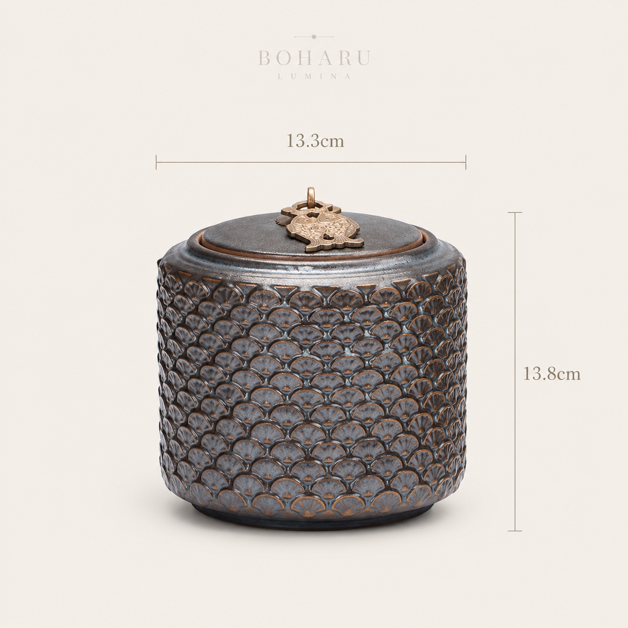 Decorative floral finish on the timeless memorial vessel